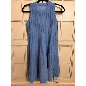 NWT Halara size XL blue sleeveless knit dress